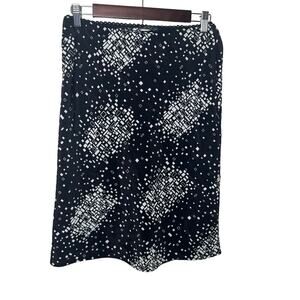 Vintage Eye Candy Black White Geometric Print Skirt Women’s Medium USA‎ Made Y2K